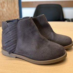 Old Navy Girls Zip-Up Grey Boots size 6